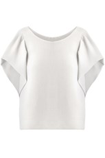 Maison Poi TISSUE CROP TOP WITH PUFF SLEEVE IVORY